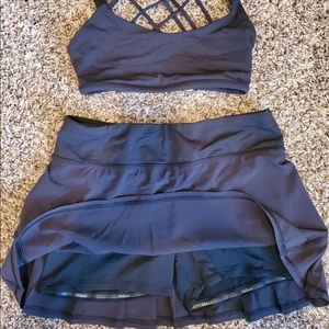 Lululemon size 4 tennis skirt and bra